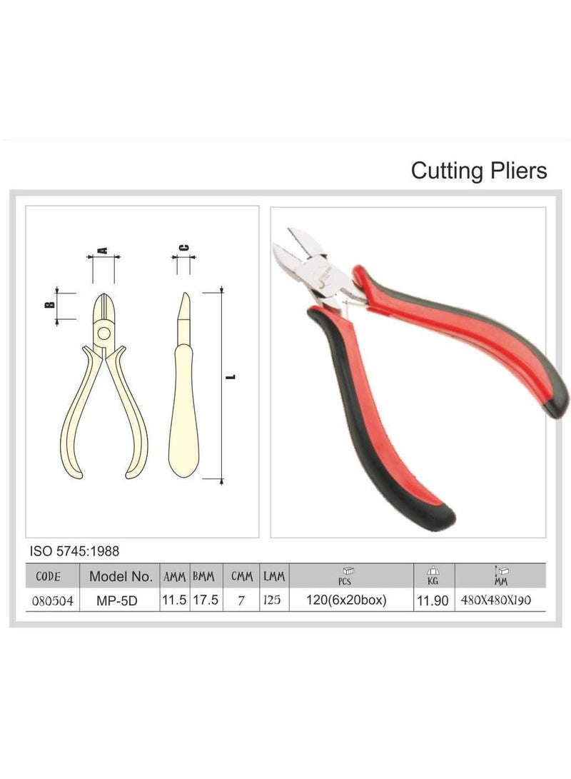 jetechtool Jetech 5-Inch Precision Wire Cutters, Side Cutters, Ultra-Sharp Flush Cut Pliers, Diagonal Cutting Pliers with Non-Slip Handle for Jewelry Making, Crafts, Electronics, Zip Ties, DIY Models - MP-5D - Image 2